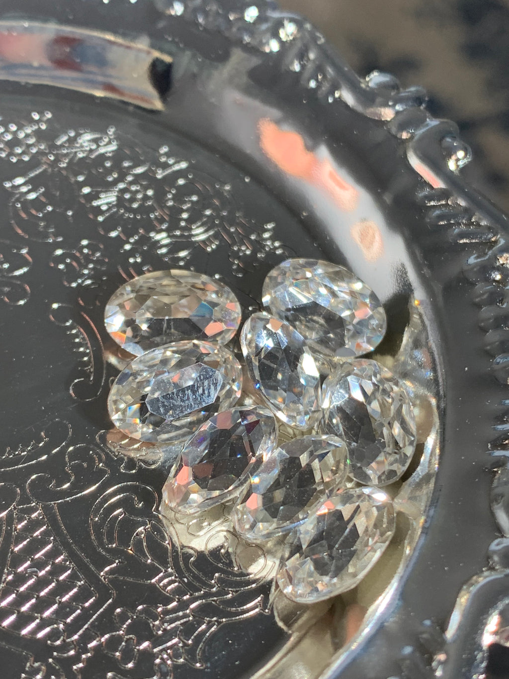 DIY Nail Charms 8*12mm Rhinestones Clear Super Sparkly Diamond Cut Shapes